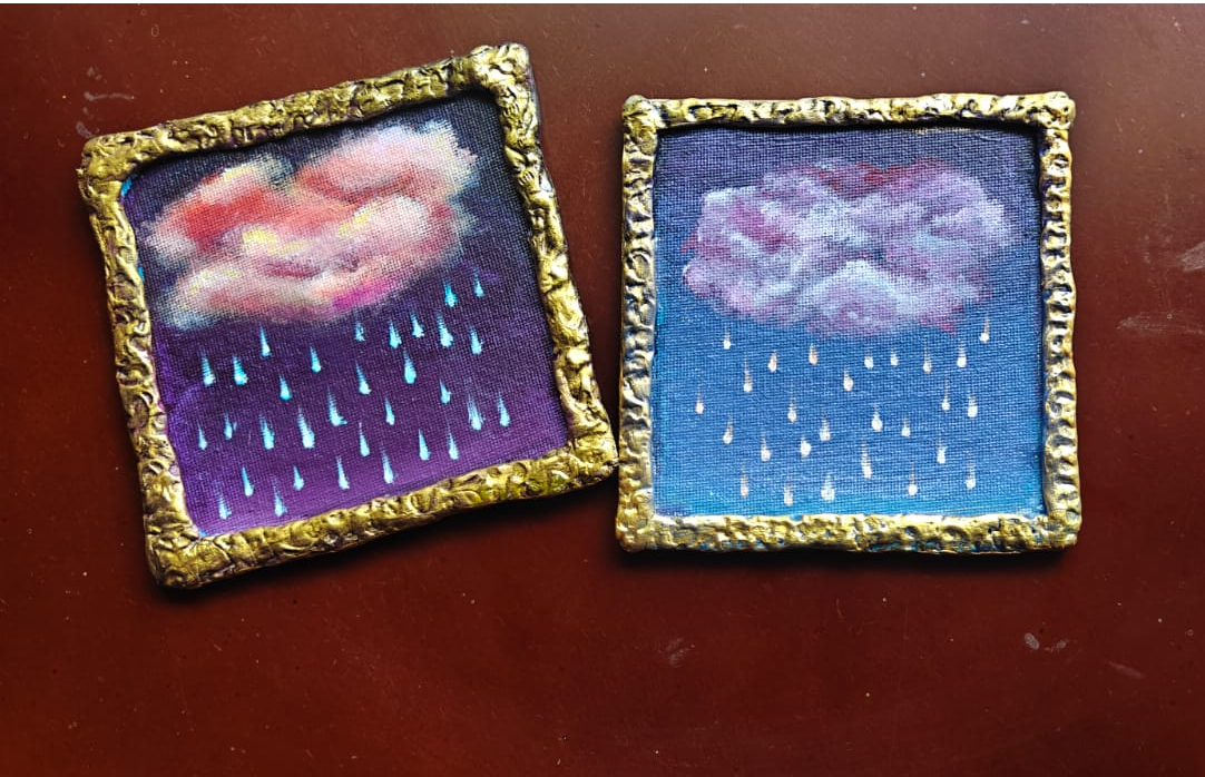 Relic Painting- Mini Acrylic- Cloud