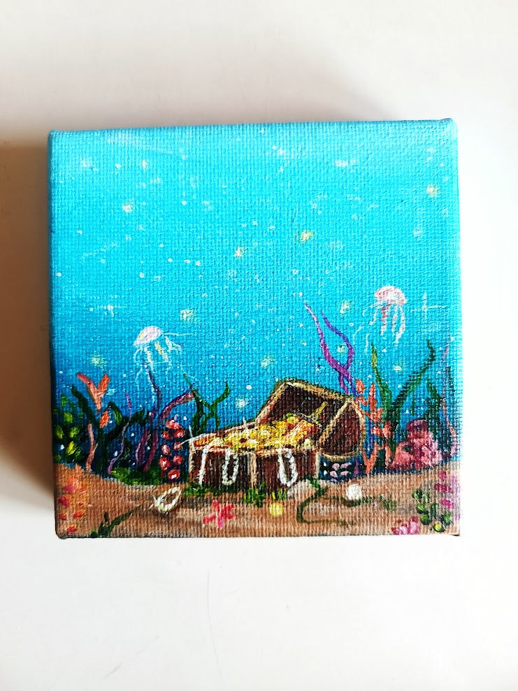 Mini Acrylic Painting- Saltwater Dreams 💙✨