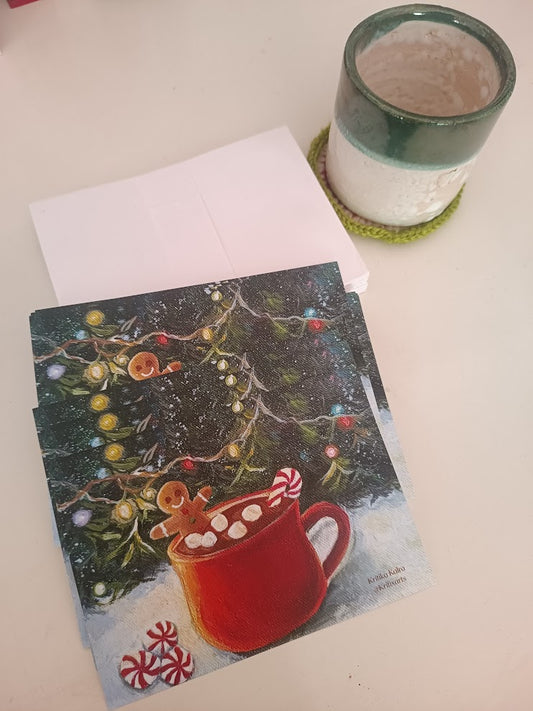 Art Postcard- Winter spiced Hot Chocolate