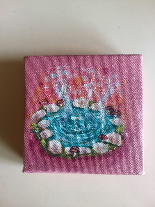 Mini Acrylic Painting- Fairy Inspired