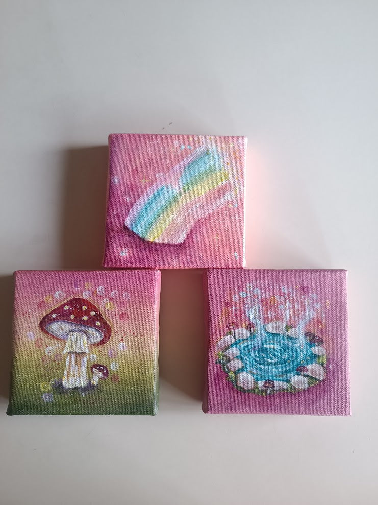 Mini Acrylic Painting- Fairy Inspired