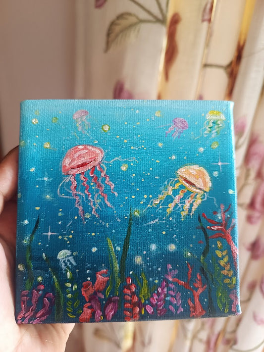 Mini Acrylic Painting- Saltwater Dreams 💙✨
