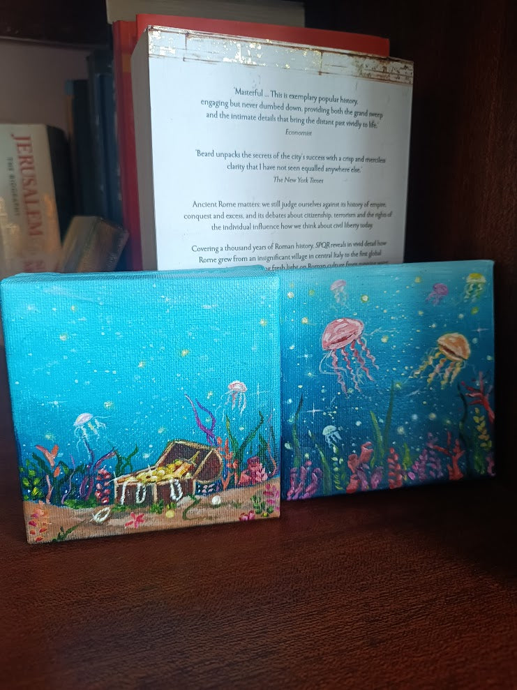 Mini Acrylic Painting- Saltwater Dreams 💙✨