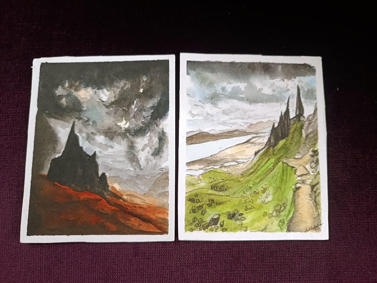 Watercolour Miniature Paintings- Landscapes
