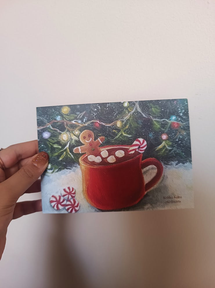 Art Postcard- Winter spiced Hot Chocolate