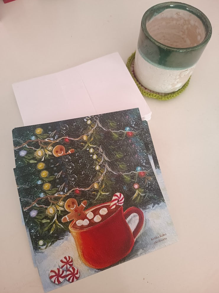 Art Postcard- Winter spiced Hot Chocolate