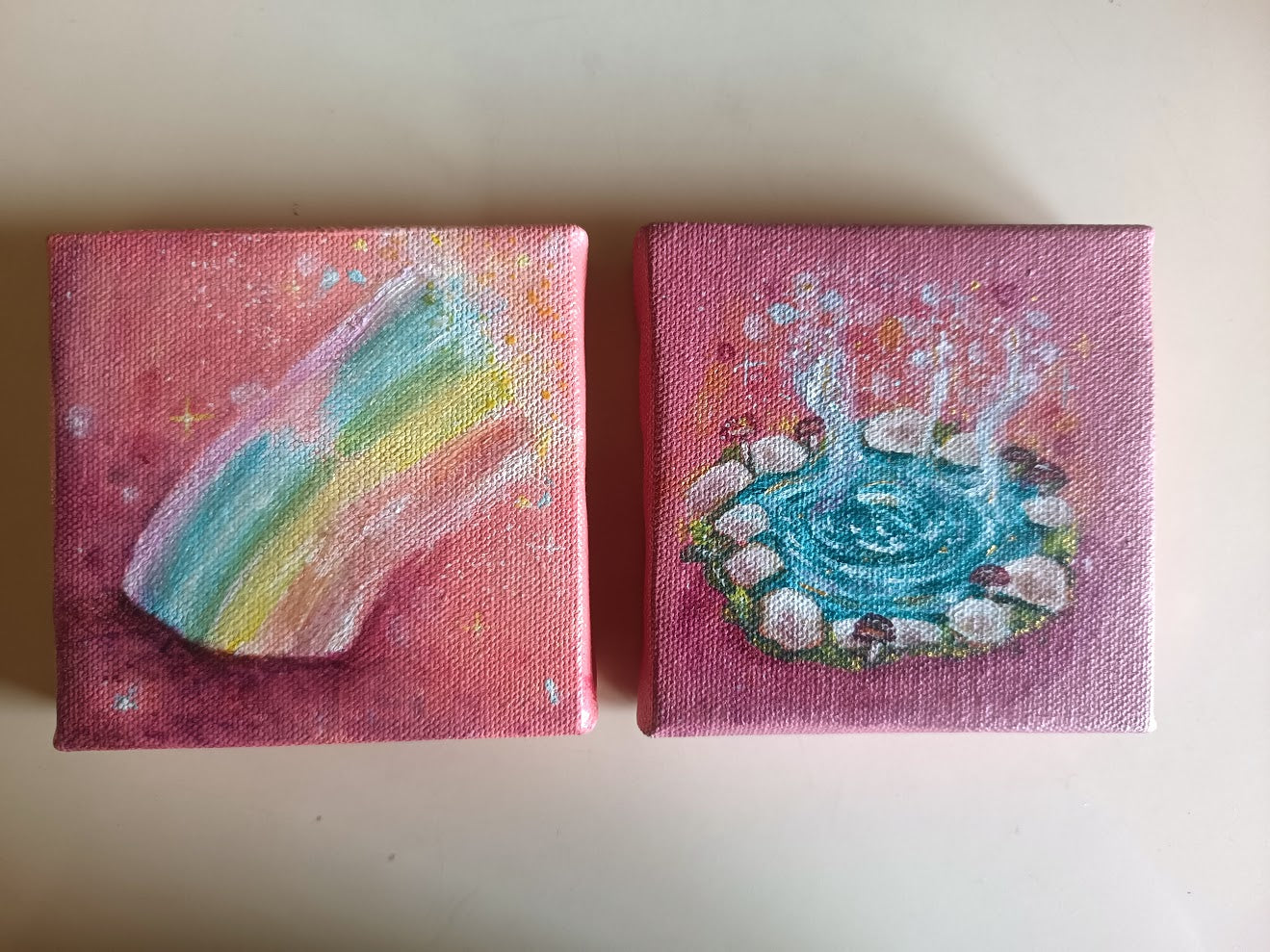 Mini Acrylic Painting- Fairy Inspired