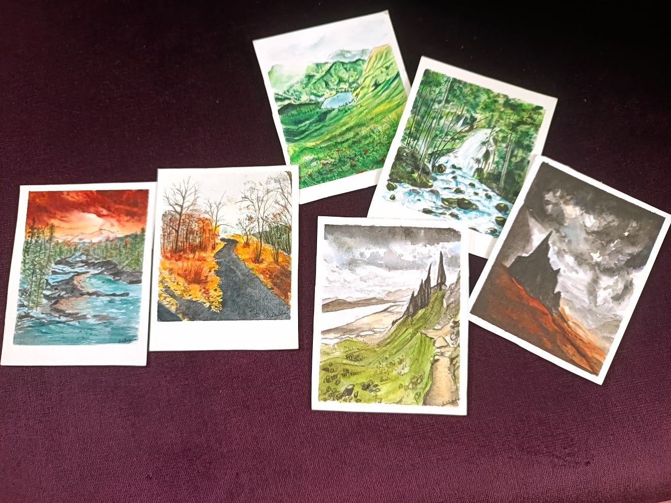 Watercolour Miniature Paintings- Landscapes