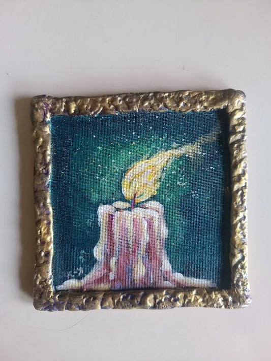 Relic Paintings- Mini Acrylic - Candle